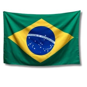 Bandeira Do Brasil 1x1,5m Dupla Face Em Tecido Oxford Resistente Com Costura Para Mastro Ideal Para Even