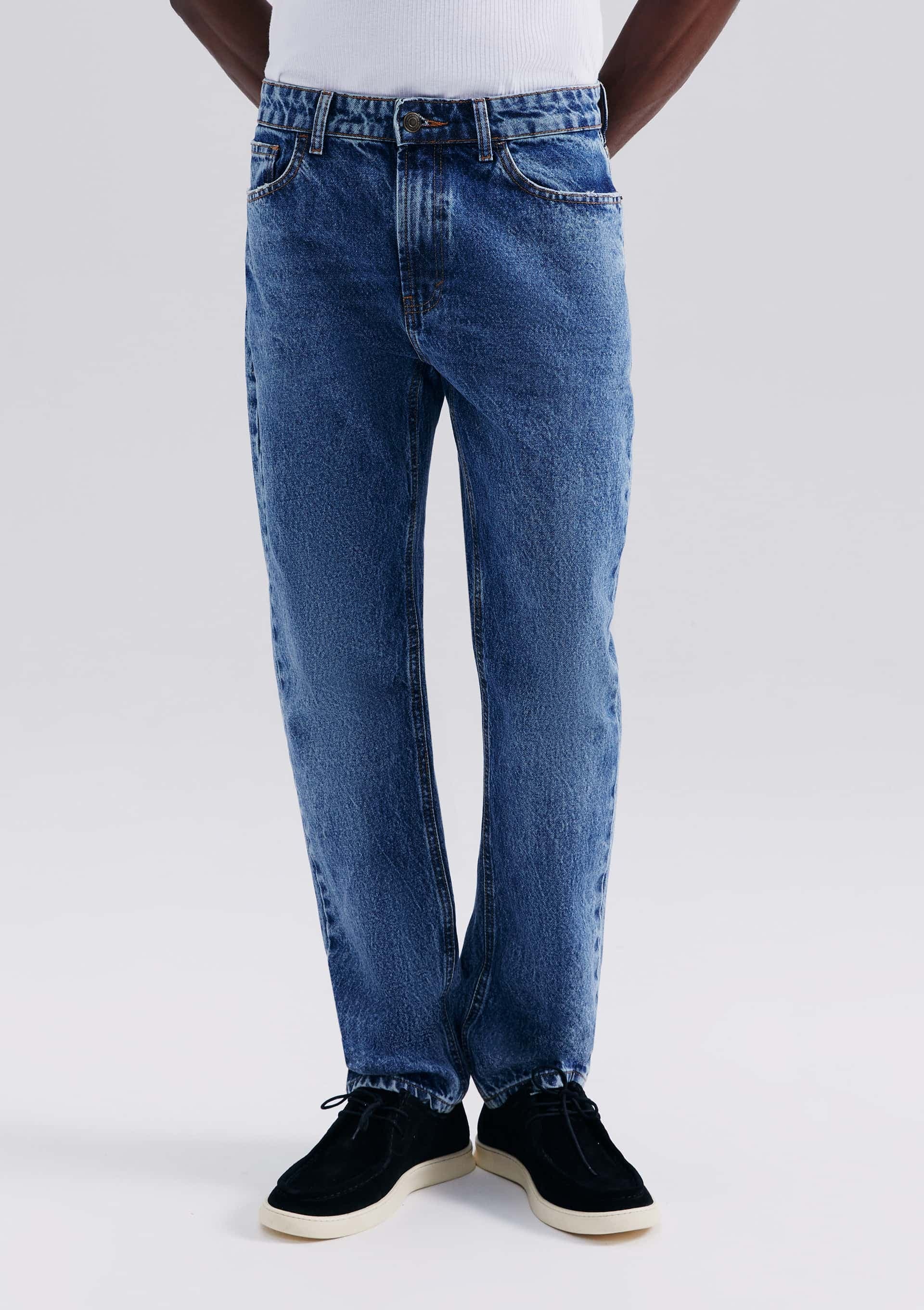 Calça Jeans Masculina Reta - Azul