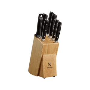 Conjunto de Facas Electrolux 8 Peças Inox com Bloco de Madeira