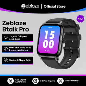 (Duas Unidades) Novo Zeblaze Btalk PRO Smartwatch com Tela HD de 1.91'' Chamadas por Voz Múltiplos Modos de Esporte Mon