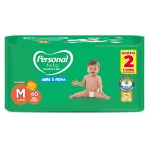 Fralda Infantil Personal Baby Protect e Sec M Mega 9x40pads Leve 40 pague 38 Unidades