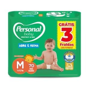 Fralda Personal Baby Protect&Sec M 70 unidades