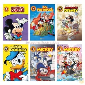 Gibi Disney: 6 Quadrinhos Sortidos - HQ Culturama - Capa Comum
