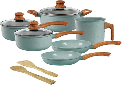 Jogo De Panelas De Alumínio Revestimento Cerâmico Com Antiaderente Ecoglide Tuut Marble 8 Peças