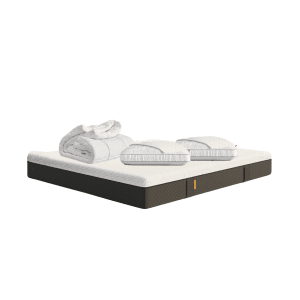 Kit Colchão Queen Emma Premium Hybrid 2.0 + Pillow Top + 2x Travesseiro Antiestresse com Protetor