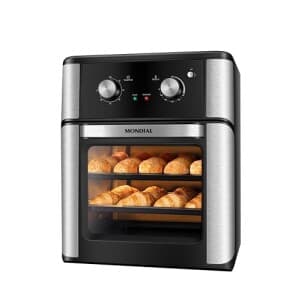 MONDIAL Fritadeira Air Fryer Forno Oven Analógica 12L, Preto, 2000W, 110V - AFON-12L-AB