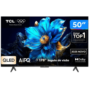 Smart TV 50" TCL 4K UHD QLED 50P7K Google TV AiPQ Google Assistente 3 HDMI