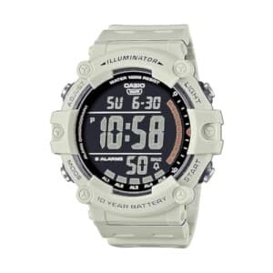 Casio Iluminador Série AE1500WH | Bateria de 10 anos | Retroiluminação LED | 5 alarmes | Cronômetro de 1100 segundo
