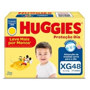 Fralda Huggies Proteção Dia XG 48 unidades